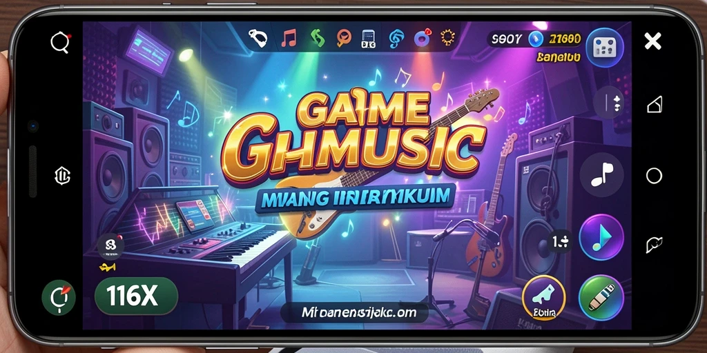 Screenshot gameplay menunjukkan aksi seru dalam bermain musik.