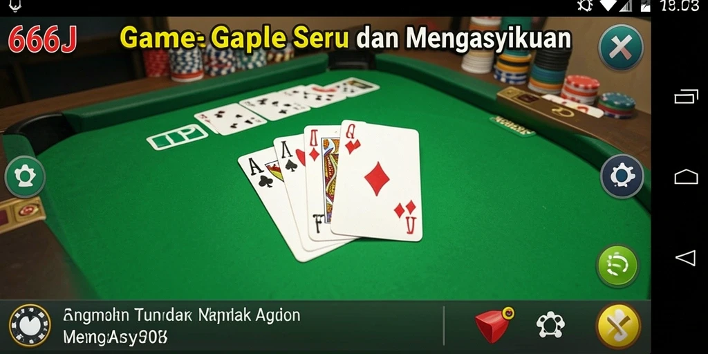 Tampilan gameplay seru dari 666J yang penuh strategi Gaple.