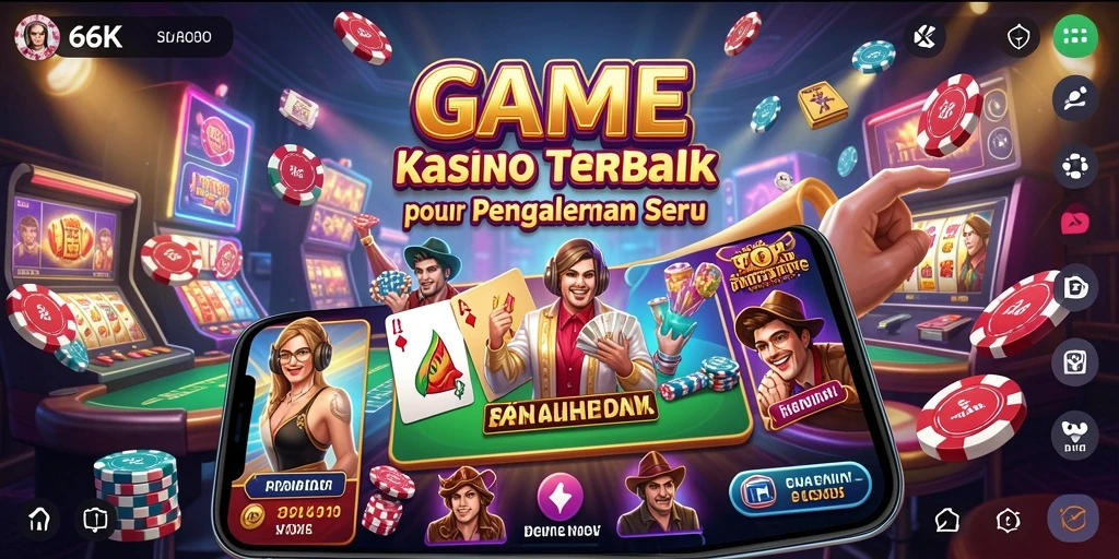 Tampilan menggembirakan dari gameplay Kasino yang menarik.