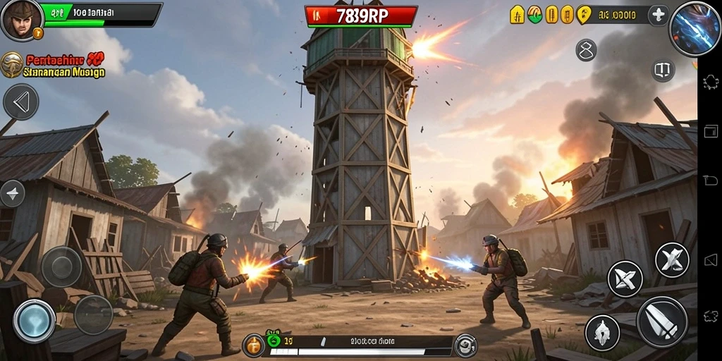 Tampilan gameplay menegangkan dari 789RP dalam menghadapi gelombang musuh.