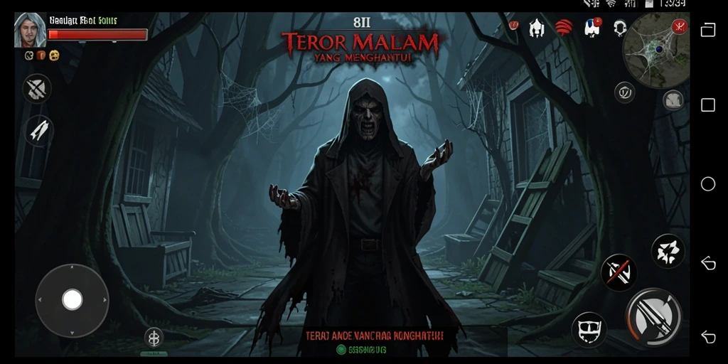Tangkapan layar gameplay menakutkan dari 8II yang menunjukkan suasana mencekam.