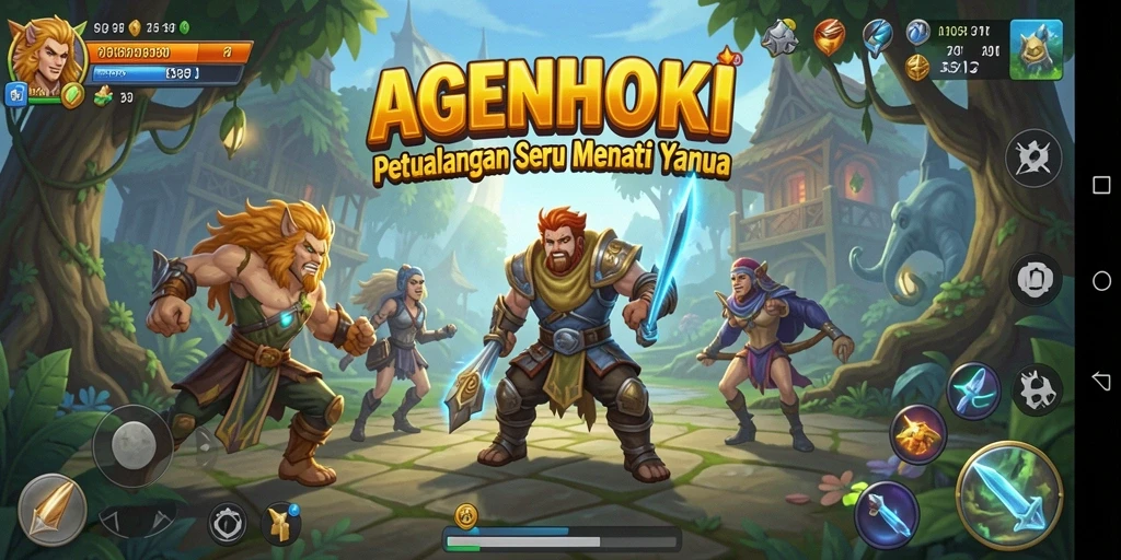 Screenshot AGENHOKI menampilkan aksi petualangan yang seru dan grafis yang memukau.