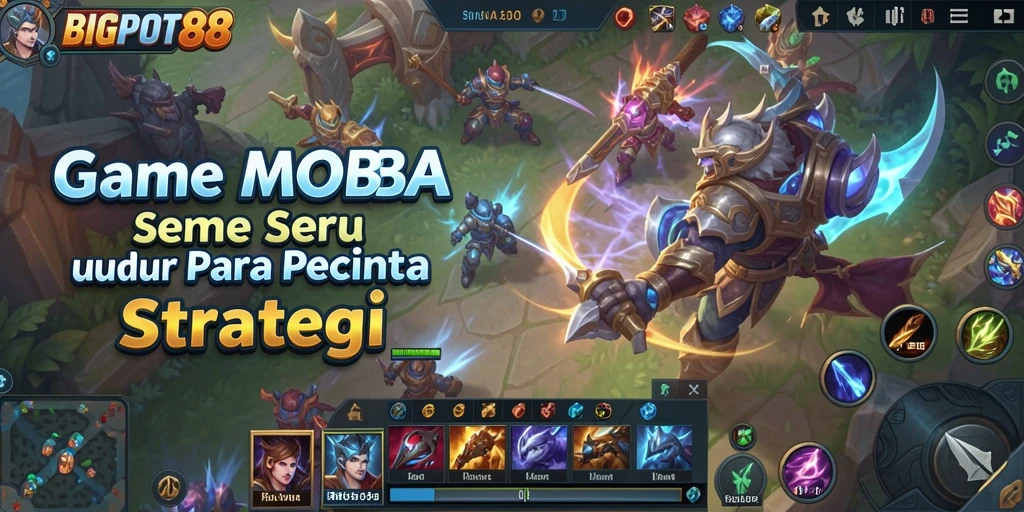Tampilan gameplay seru di BIGPOT88 dengan pertarungan tim yang intens.