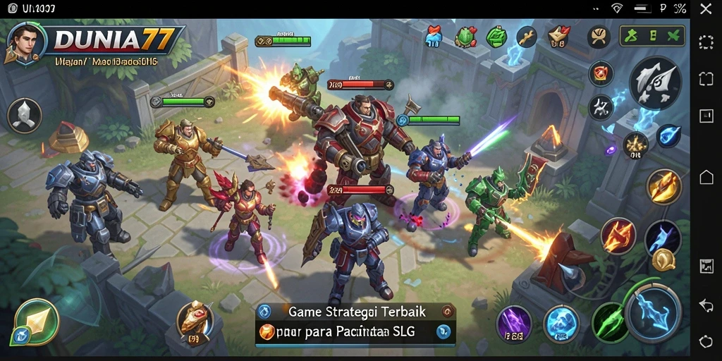 Tampilan gameplay SLG yang menarik di DUNIA77.
