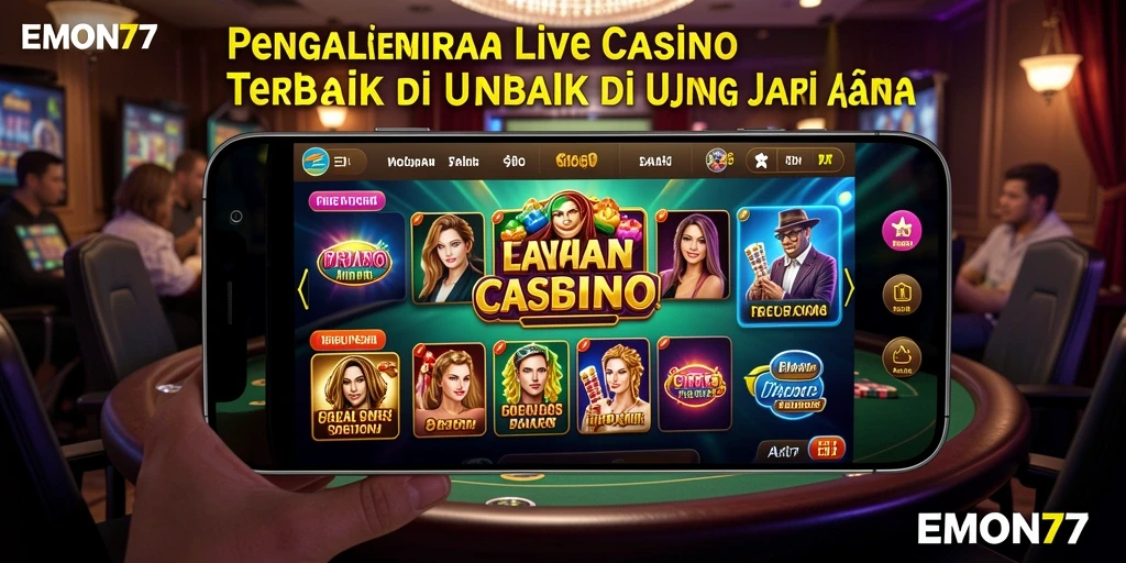 Gameplay Live Casino yang seru dan interaktif di EMON77.