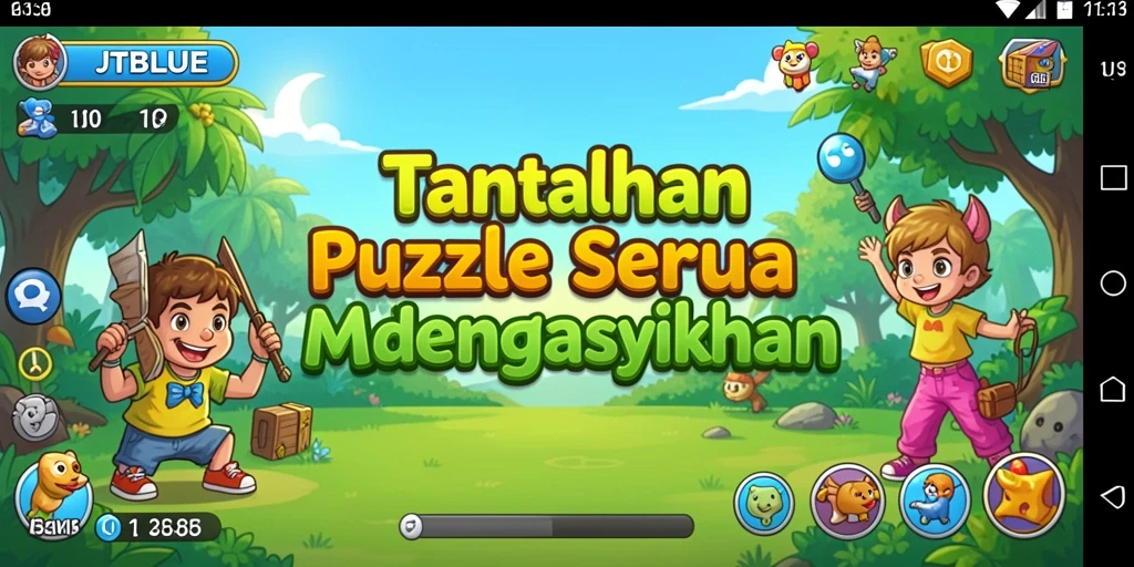 Tampilan gameplay JTBLUE yang menarik dan penuh tantangan.