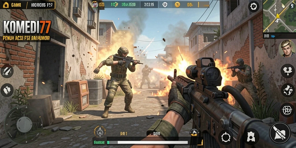 Gameplay seru dengan karakter lucu di KOMEDI77.