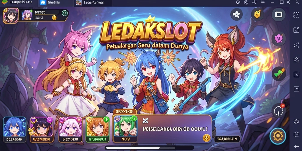 Tangkapan layar gameplay menampilkan karakter Anime yang beraksi.