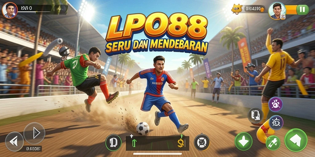 Tampilan gameplay LPO88 yang mendebarkan di lintasan balap.