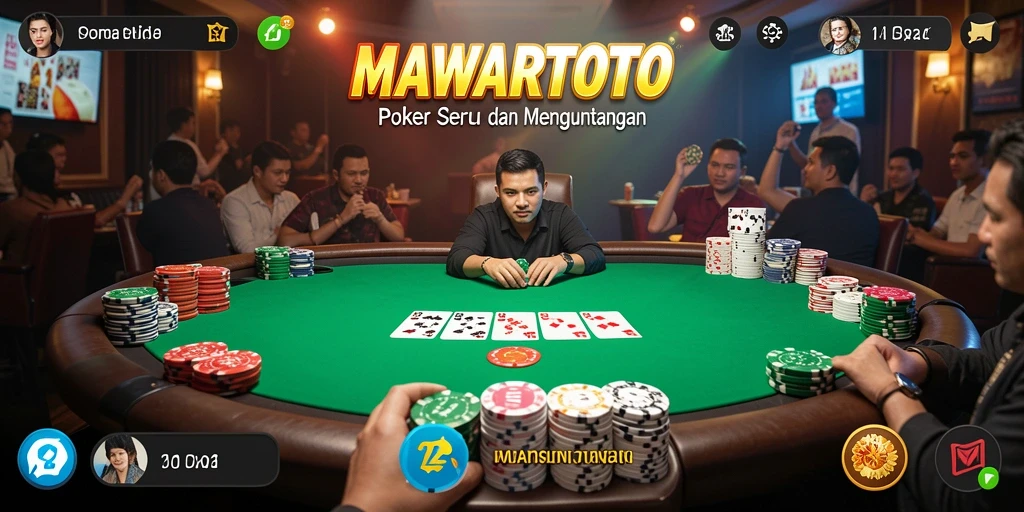 Screenshot MAWARTOTO menampilkan pemain poker yang sedang berkompetisi.