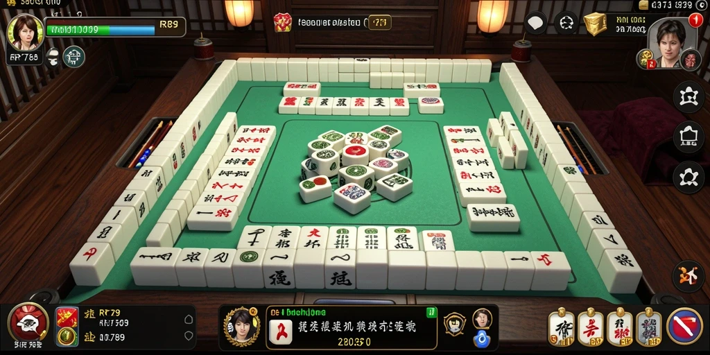 Screenshot gameplay RR789 yang menampilkan suasana seru permainan Mahjong.