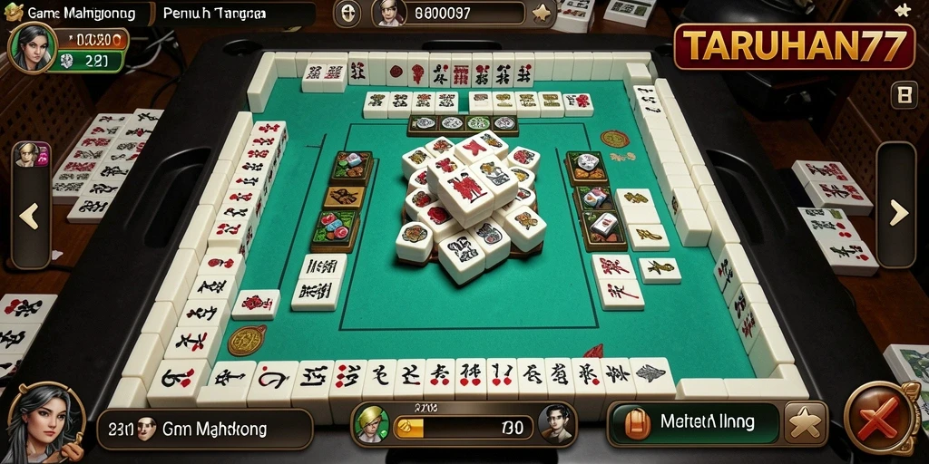 Screenshot gameplay TARUHAN77 yang menunjukkan keseruan bermain Mahjong.