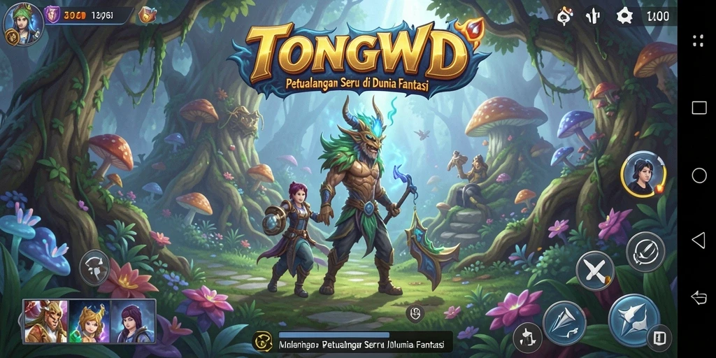 Tangkapan layar menunjukkan momen seru dalam gameplay TONGWD.