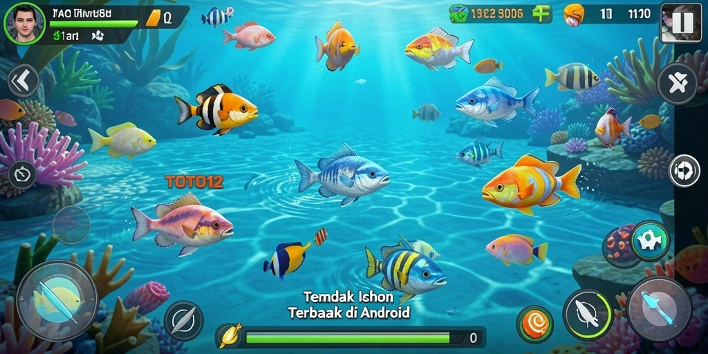 Tampilan gameplay Tembak Ikan yang seru dan penuh warna.